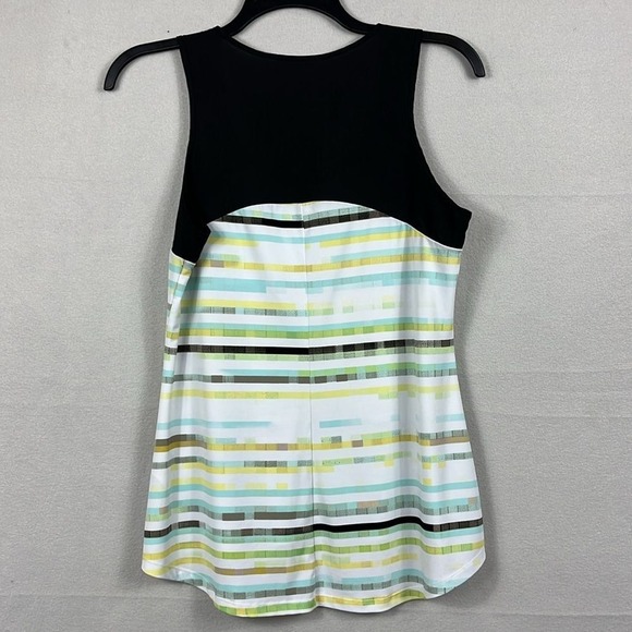 Calvin Klein Sleeveless‎ Scoop Neck Blouse  Womens Size Large Striped - Picture 2 of 6